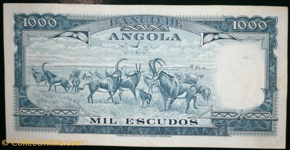 billet afrique angola p 098 1000 escudos 1970