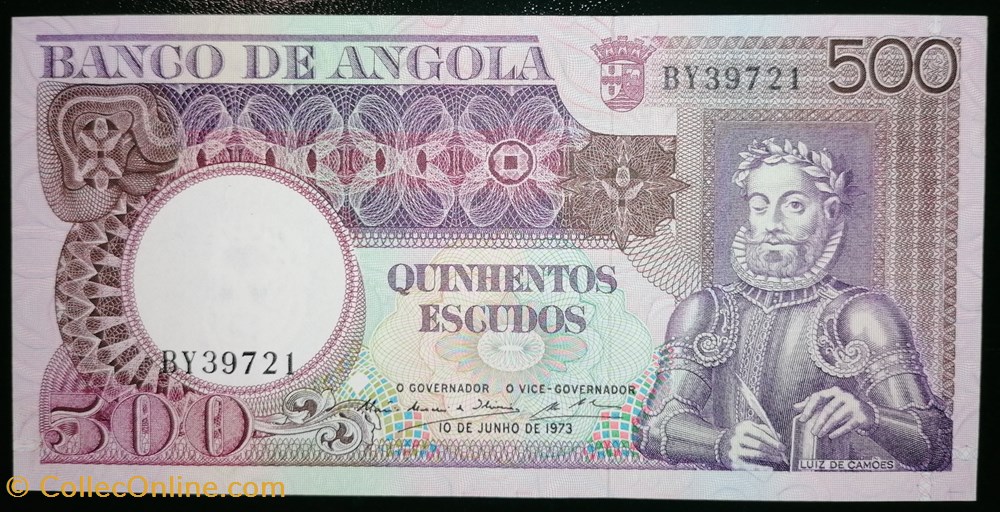 billet afrique angola p 107 500 escudos 1973