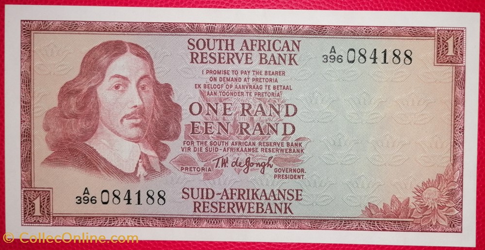 billets afrique du sud p 0109b 1 rand nd1967