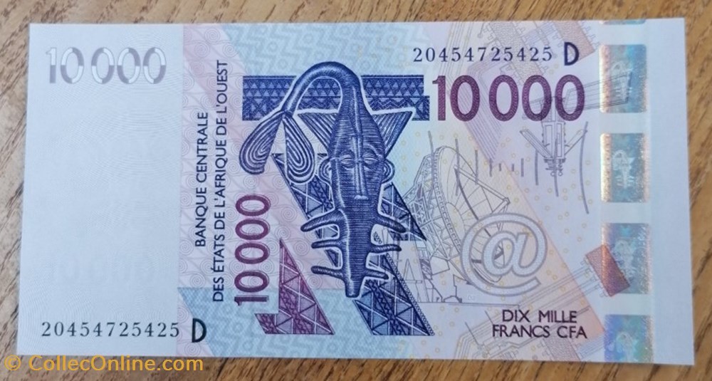 Mali 10000 francs CFA billet afrique de ouest mali 10000 francs cfa