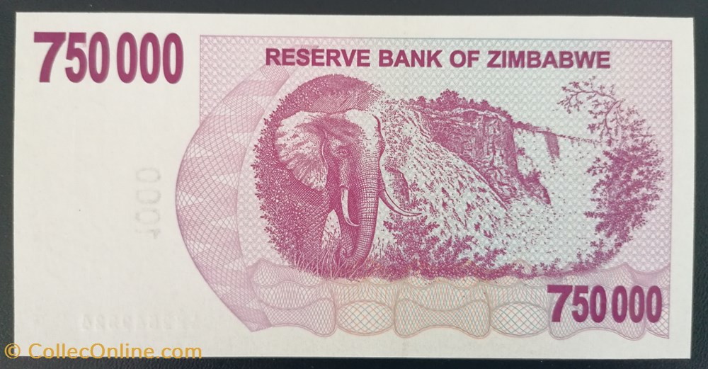 billet afrique zimbabwe p 052 750 000 dollars 2007