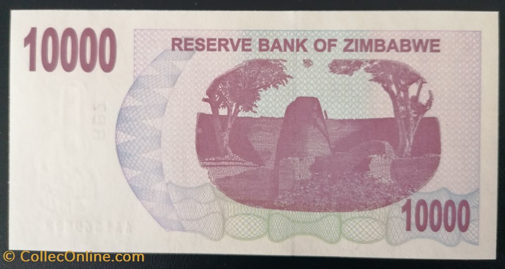 Zimbabwe P-046a 10 000 dollars 2007 billet afrique zimbabwe p 046a 10 000 dollars 2007