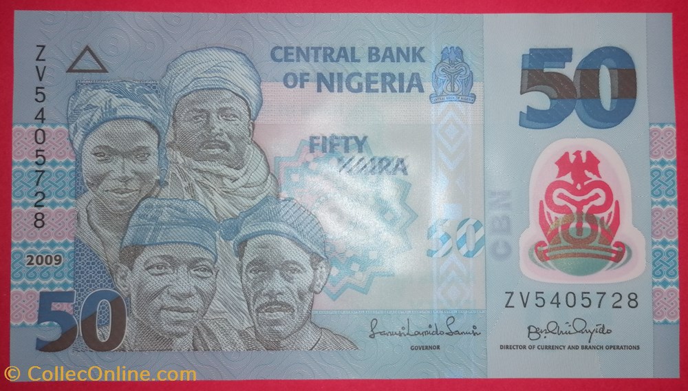 Nigeria P-040a.2.2 50 Naira 2009 billets afrique nigeria p 040a 2 2 50 naira 2009