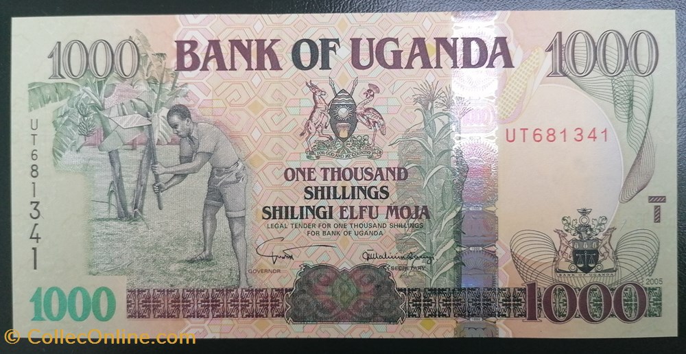 billets afrique ouganda p 043a 1000 shillings 2005