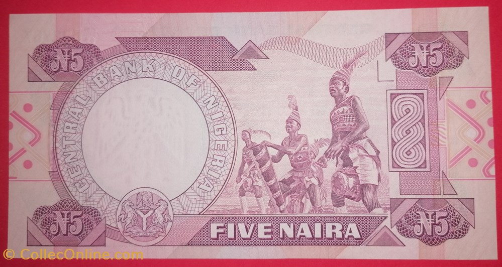 Nigeria P-024e 5 Naira 1984 billets afrique nigeria p 024e 5 naira 1984