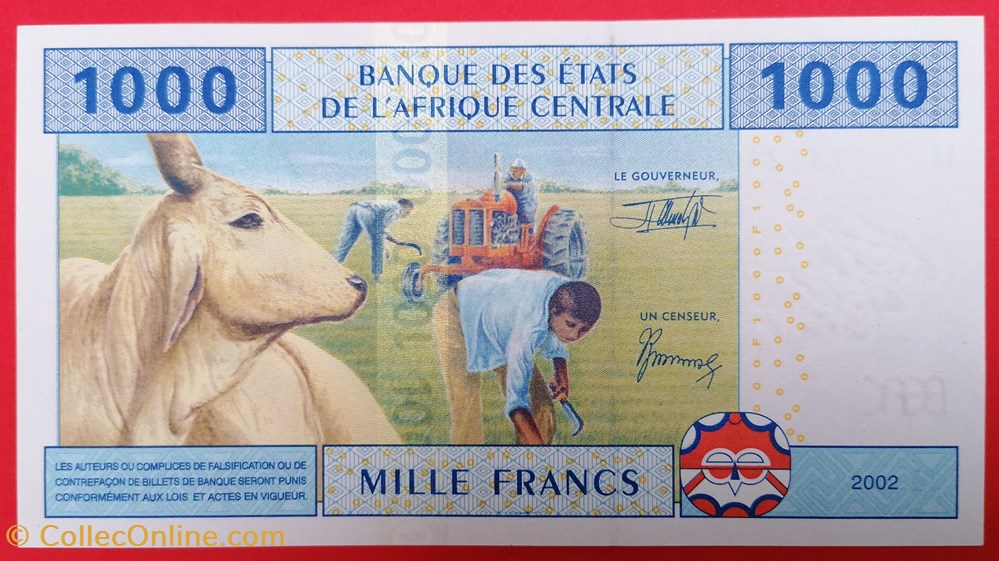 Afrique centrale (Etats de l') P-207Ub 1000 francs 2005-2006 billets afrique centrale etats de p 207ub 1000 francs 2005 2006