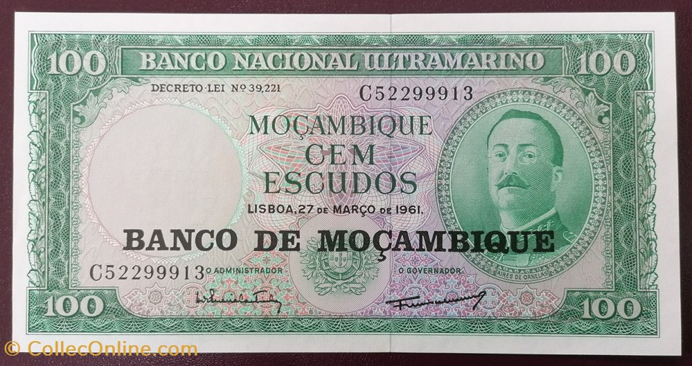 Mozambique P-117a 100 escudos mozambicains 1976 billet afrique mozambique p 117a 100 escudos mozambicains 1976