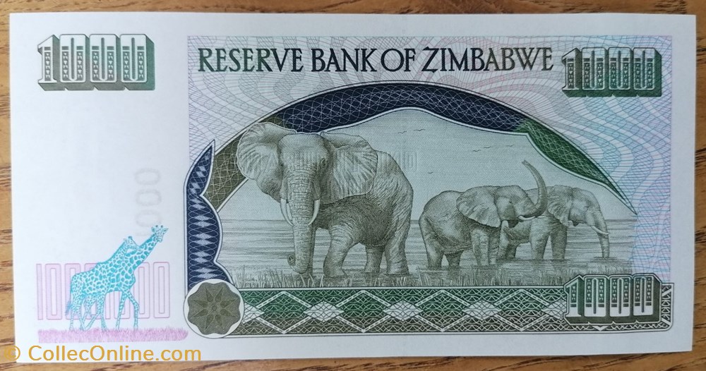 billet afrique zimbabwe p 012a 1000 dollars 2003