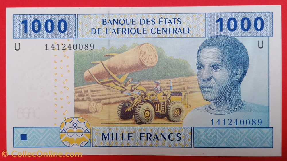 Afrique centrale (Etats de l') P-207Ub 1000 francs 2005-2006 billets afrique centrale etats de p 207ub 1000 francs 2005 2006