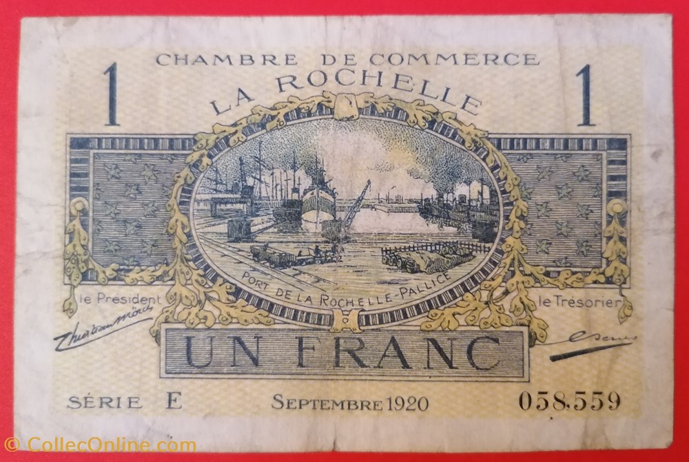 billets europe france la rochelle chambre de commerce 1 franc 1920