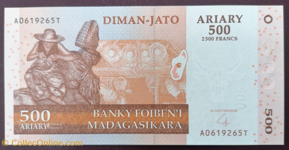 Madagascar P-088b 500 ariary 2004 billet afrique madagascar p 088b 500 ariary 2004