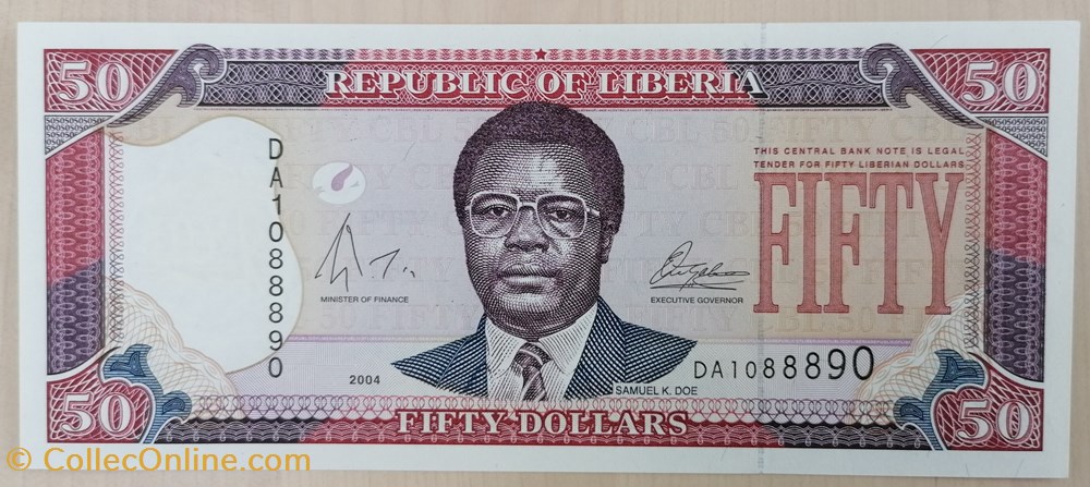 billets afrique liberia p 029b 1 50 dollars 2004