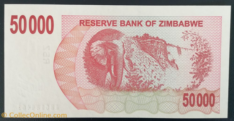 billet afrique zimbabwe p 047 50 000 dollars 2007