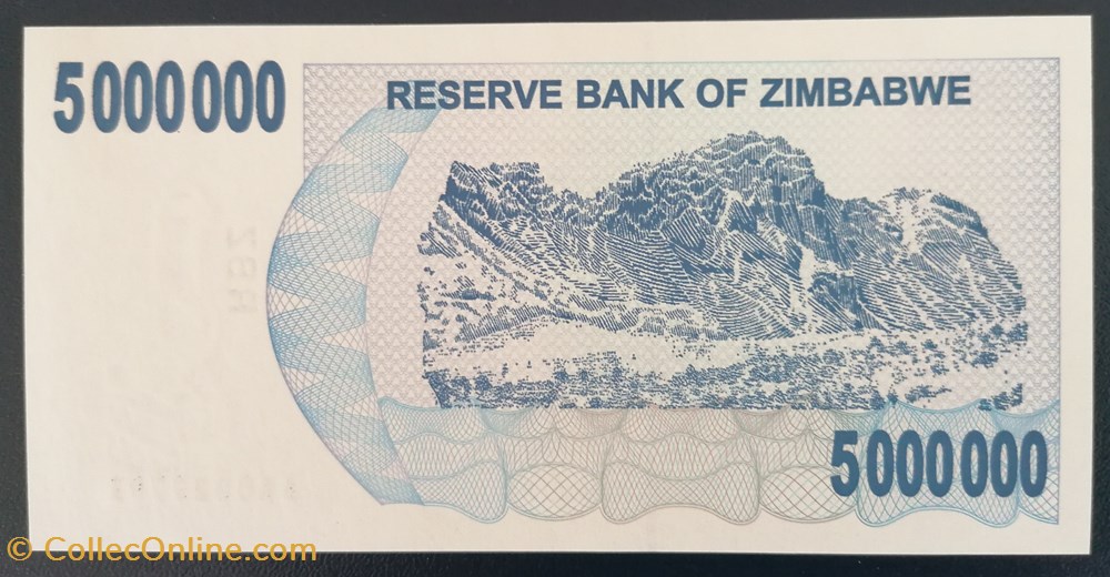 billet afrique zimbabwe p 054 10 million dollars 2008