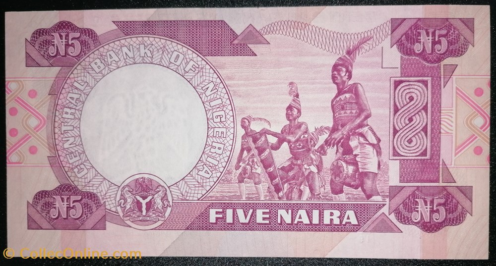 Nigeria P-024i 5 Naira 2005 billets afrique nigeria p 024i 5 naira 2005