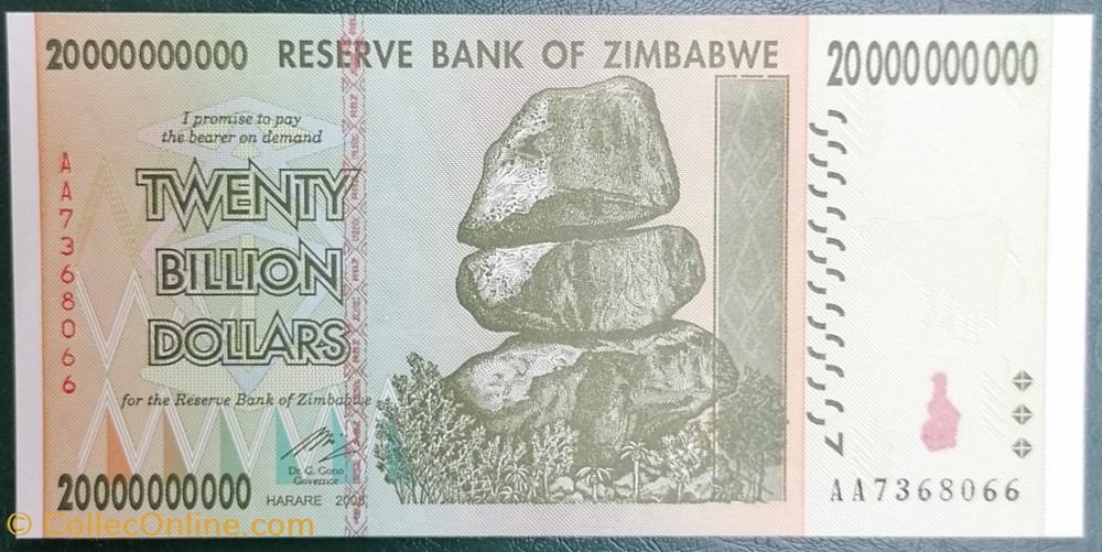billet afrique zimbabwe p 086 20 billion dollars 2008