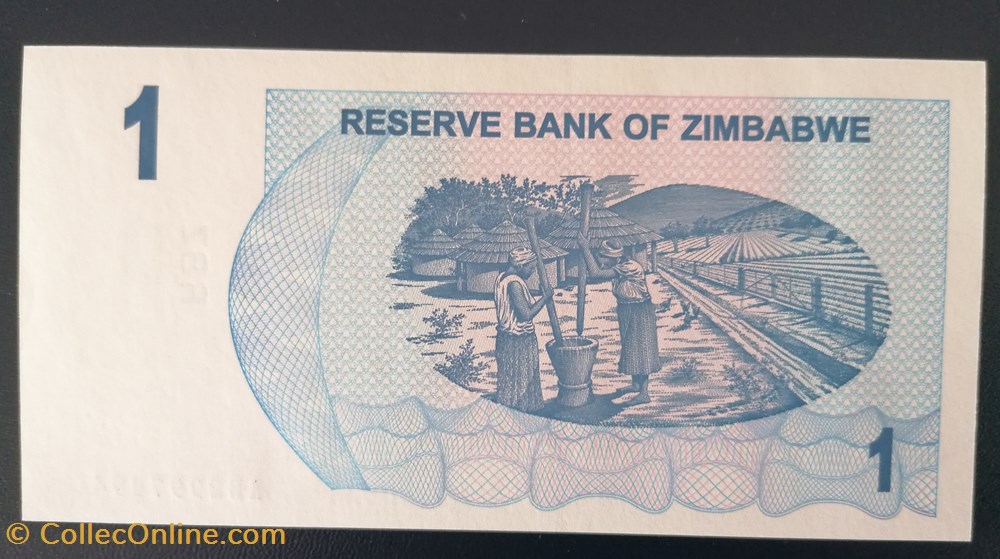 billet afrique zimbabwe p 037 1 dollar 2007