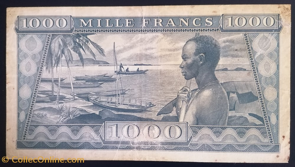 billet afrique guinee p 009 1000 francs 1958