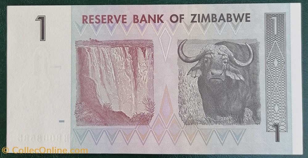 billets afrique zimbabwe p 065 1 dollar 2007