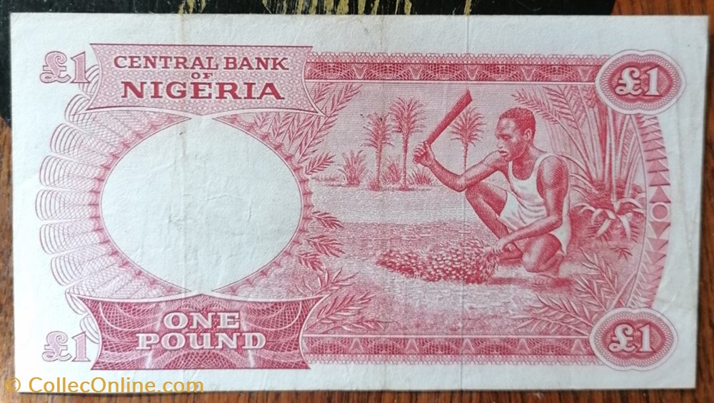 billet afrique nigerium nigeria p 008 1 pound nigeria 1967