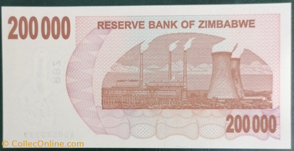 billet afrique zimbabwe p 049 200 000 dollars 2007