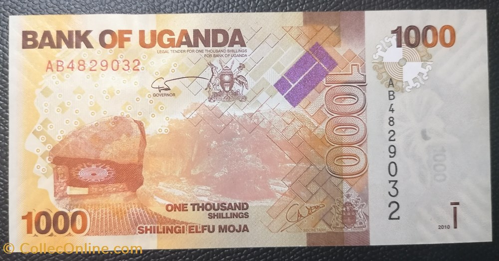 Ouganda P-049a 1000 shillings 2010 billets afrique ouganda p 049a 1000 shillings 2010