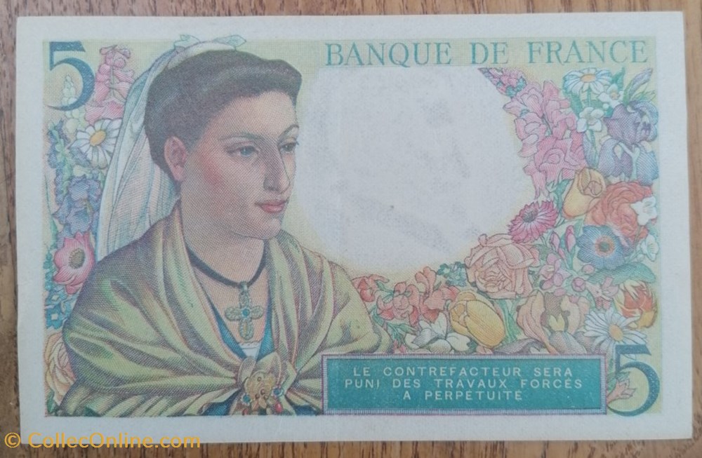 France P-098b 5 francs Berger 1947 billet europe france p 098b 5 francs berger 1947
