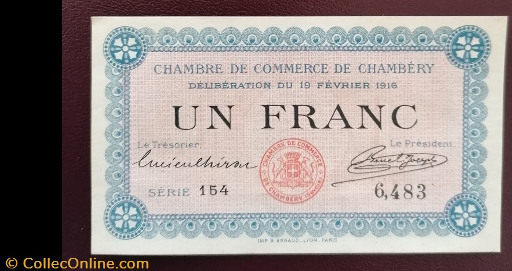 billet europe france chambery un franc