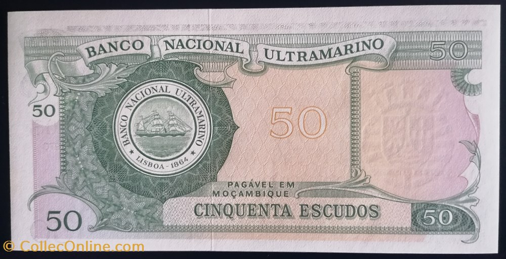 billet afrique mozambique p 116 50 escudos mozambicains 1976