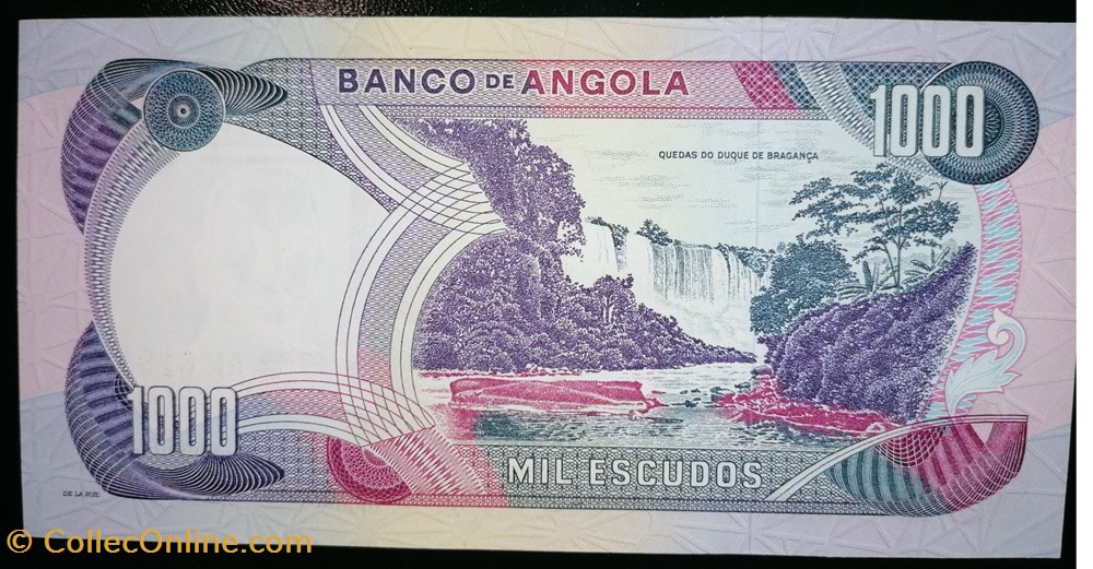 billet afrique angola p 103 1000 escudos 1972