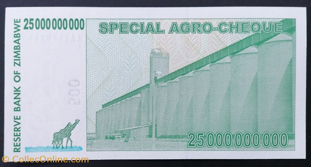 billet afrique zimbabwe p 062 25 billion dollars 2008
