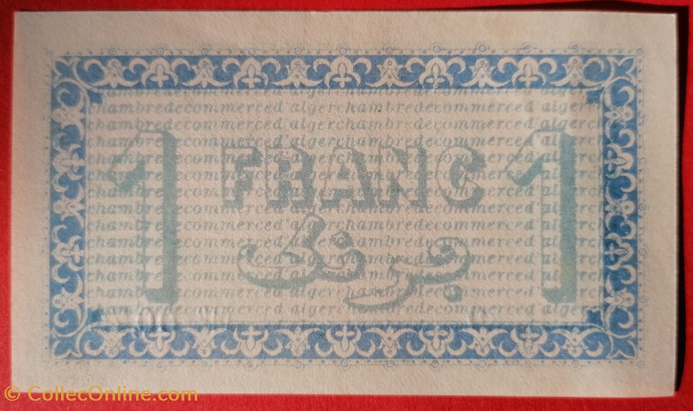 billet afrique algerie chambre de commerce alger jp 137 12 1 franc 1920