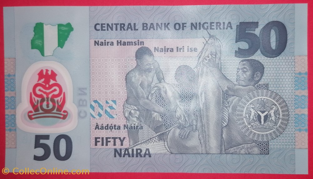 Nigeria P-037 50 Naira 2010 billets afrique nigeria p 037 50 naira 2010