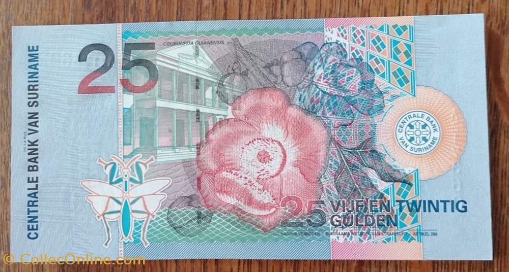 25 Gulden Surinam 2000 billet amerique du sud suriname 25 gulden surinam 2000