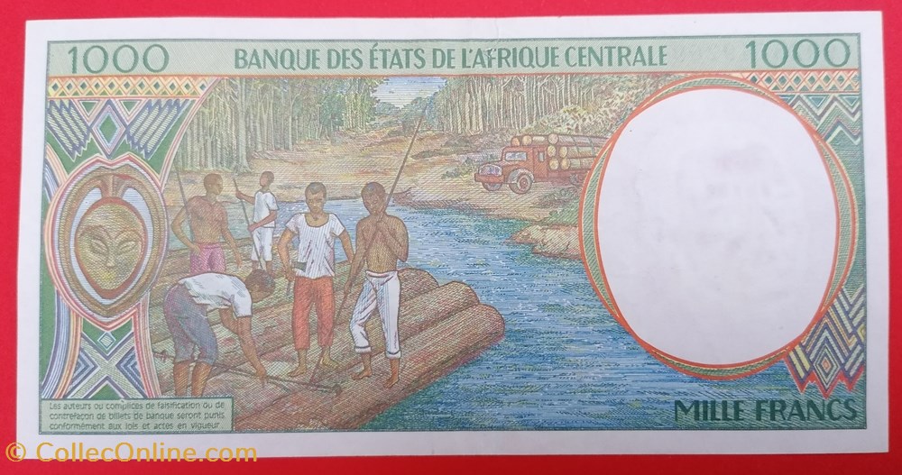 Afrique centrale (Etats de l') P-502Nf 1000 francs 1999 billets afrique centrale etats de p 502nf 1000 francs 1999