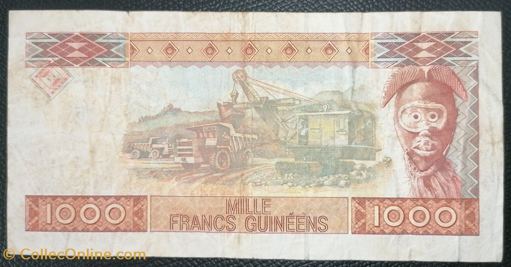 billet afrique guinee p 037 1000 francs guineens 1998
