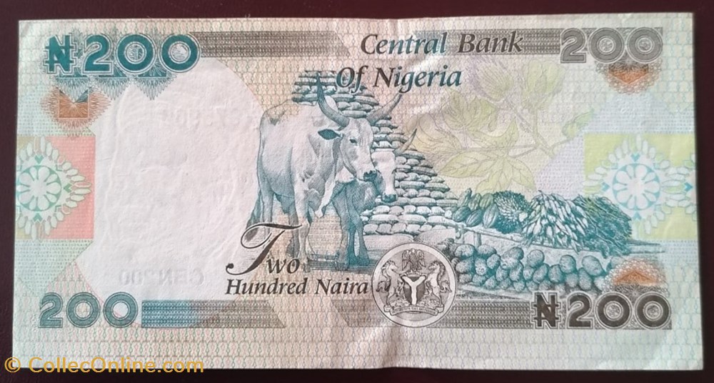 Nigéria P-029e.2 200 Naira 2006 billet afrique nigerium nigeria p 029e 2 200 naira 2006