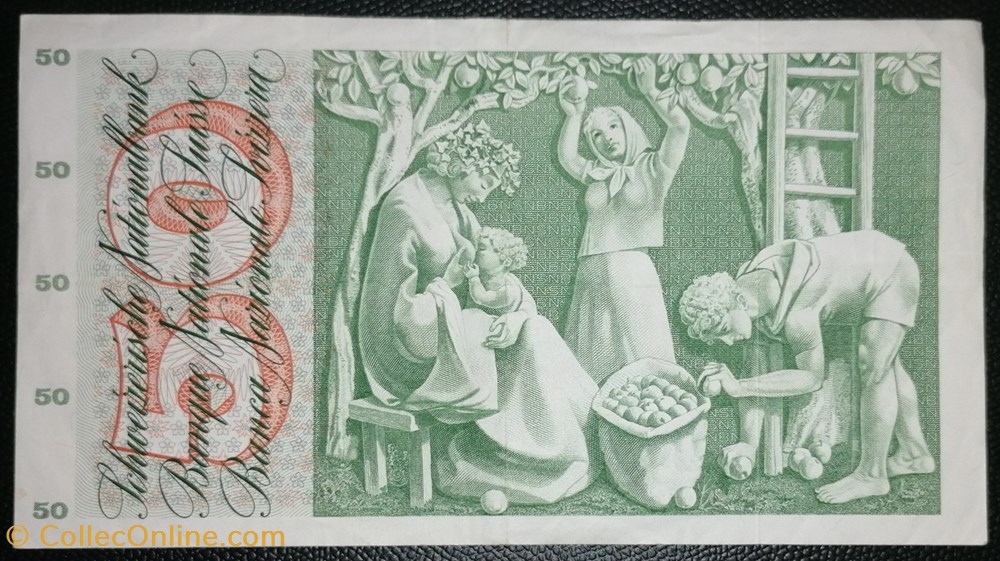 billet europe suisse p 048n 3 50 francs 1974