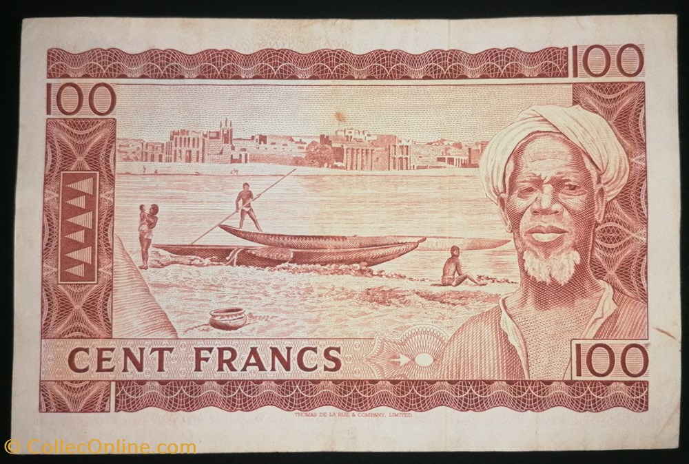 Mali P-007 100 francs 1960 (1967) 2ème édition billets afrique mali p 007 100 francs 1960 1967 2eme edition