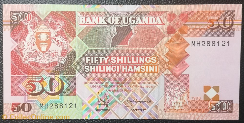 Ouganda P-030c.2 50 shillings 1996 billet afrique ougandum ouganda p 030c 2 50 shillings 1996