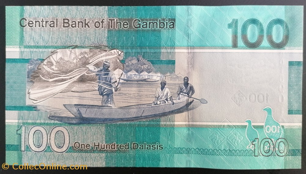 Gambie P-041b 100 Dalasis 2019 billets afrique gambie p 041b 100 dalasis 2019