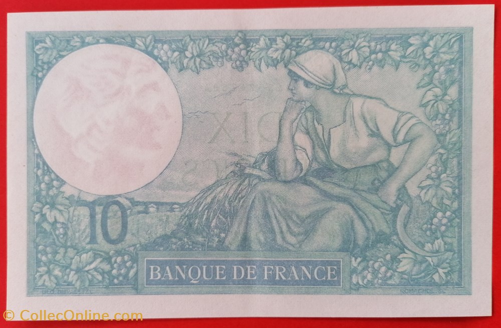 France P-084a.30 10 francs minerve modifié 1941 billet europe france p 084a 30 10 francs minerve modifie 1941