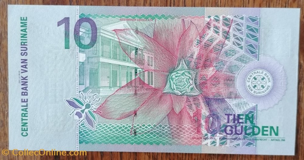 10 Gulden Surinam 2000 billet amerique du sud suriname 10 gulden surinam 2000