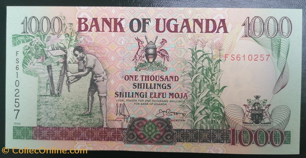 billets afrique ouganda p 036a 1000 shillings 1994