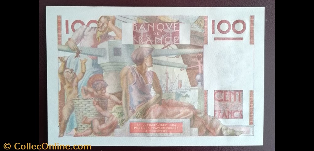 France P-128a.5 100 francs jeune paysan 1946 billet europe france p 128a 5 100 francs jeune paysan 1946