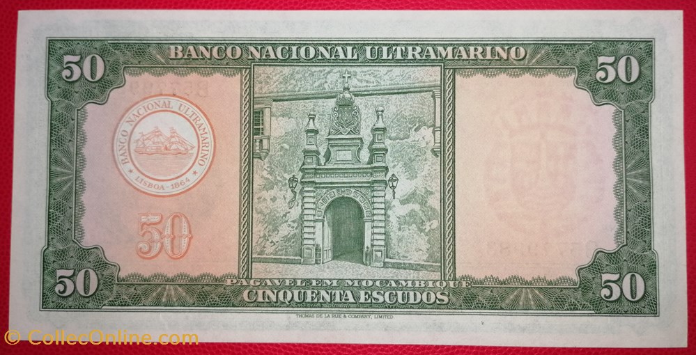 Mozambique P-106a.1 50 escudos mozambicains 1958 billets afrique mozambique p 106a 1 50 escudos mozambicains 1958