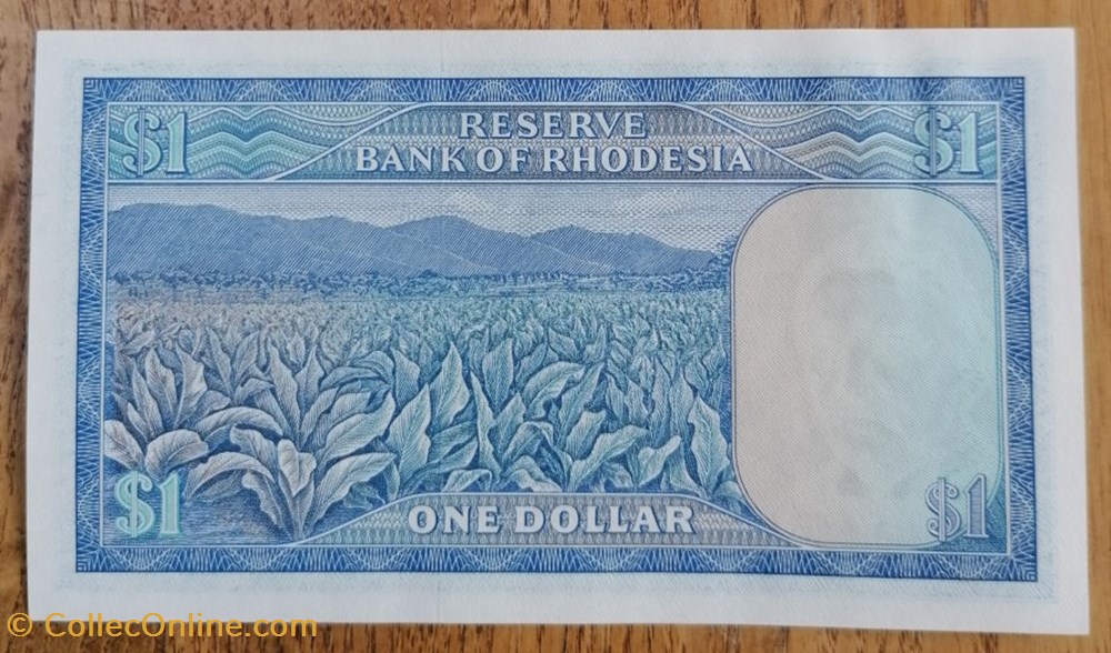 billet afrique zimbabwe rhodesie 1 dollar 1974