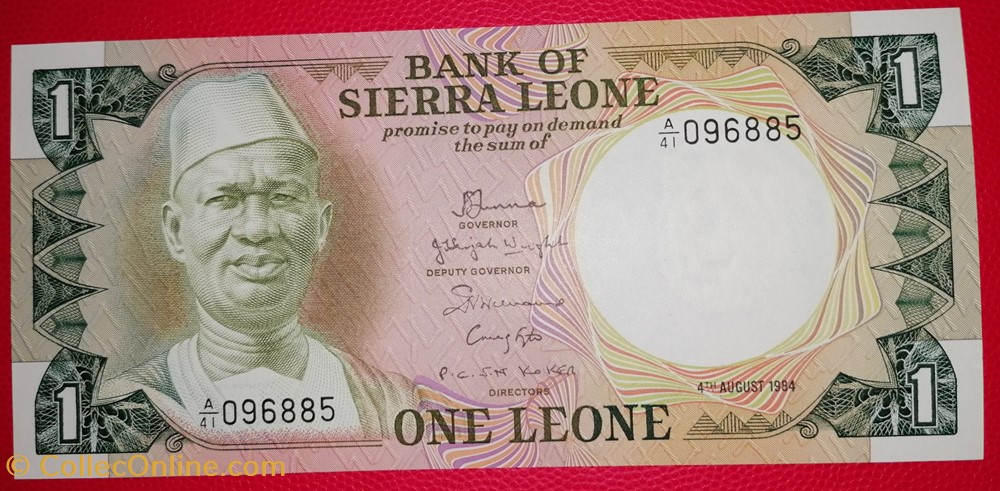 billets afrique guinee sierra leone p 05e 1 leone 1984