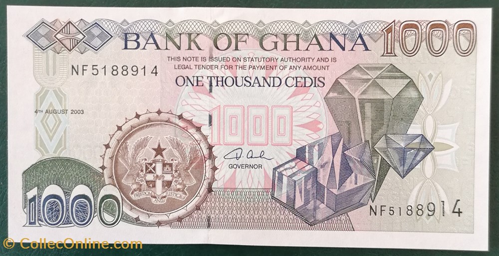Ghana P-032i 1000 cedis 2003 billets afrique ghana p 032i 1000 cedis 2003