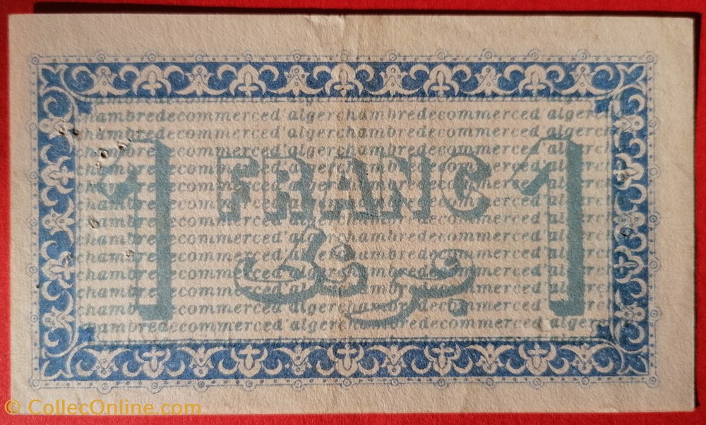 billet afrique algerie chambre de commerce alger jp 137 12 1 franc 1920